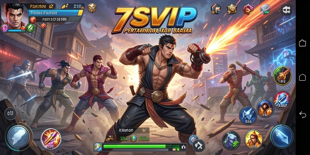 Tangkapan layar menampilkan aksi intens dalam 7SVIP.