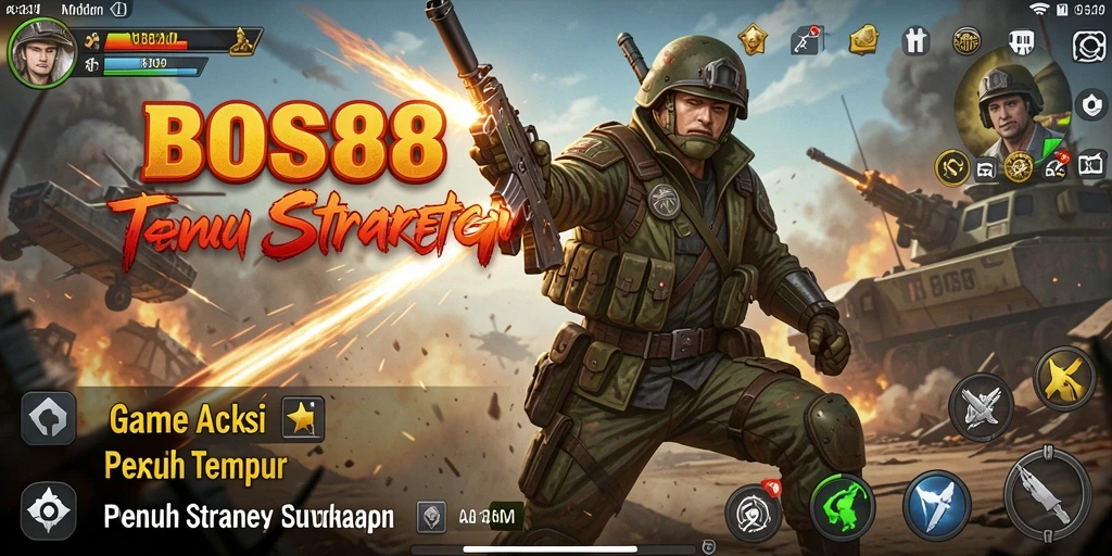 Tampilan gameplay mendebarkan di BOS88 dengan aksi tembak-menembak yang seru.
