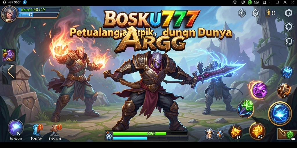 Tampilan epik gameplay BOSKU777 yang penuh aksi dan petualangan.