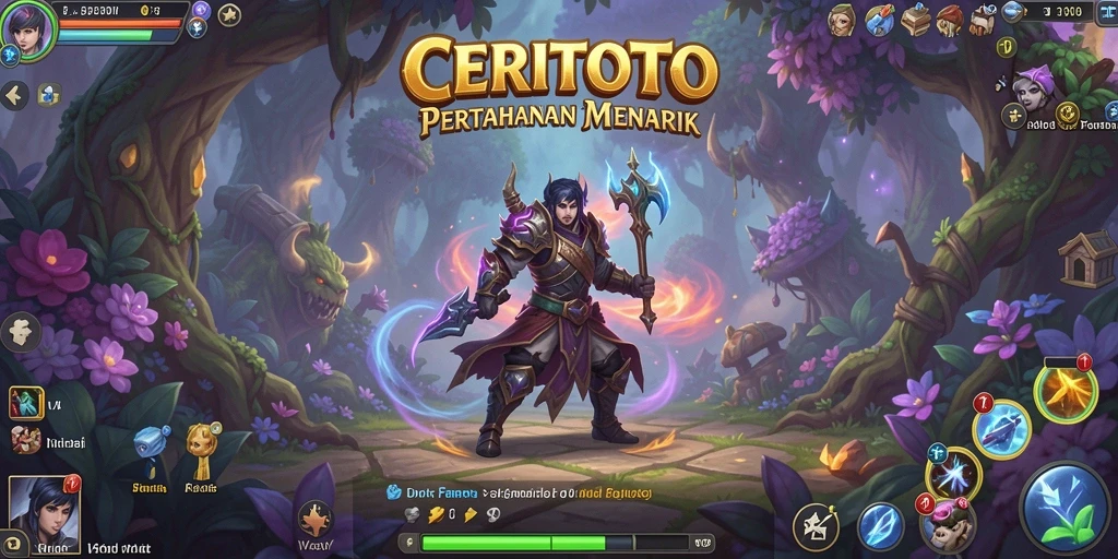 Screenshot utama CERITOTO menampilkan aksi pertahanan menawan dan strategi berpikir cepat.