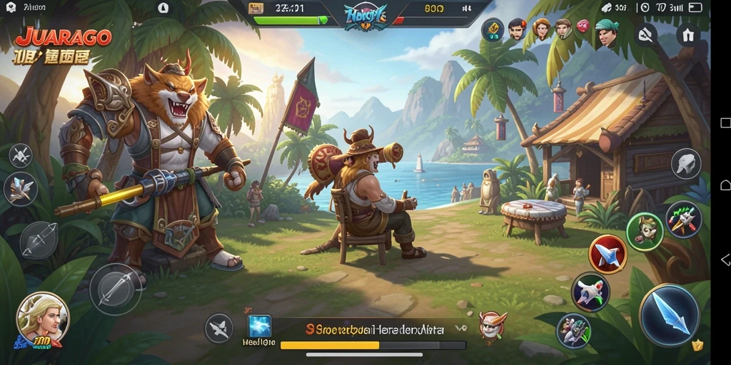 Tampilan gameplay JUARAGO yang ceria dan menarik.