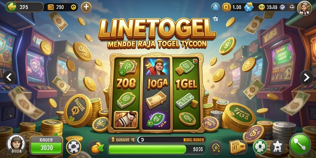 Tampilan menarik dari gameplay Tycoon LINETOGEL saat mengelola bisnis togel.