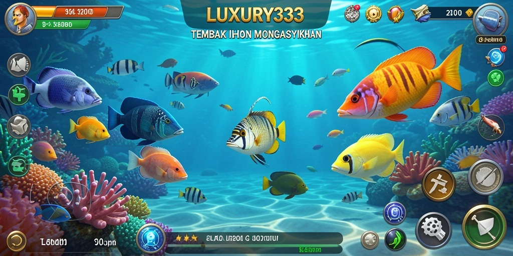 Tangkapan layar gameplay Tembak Ikan LUXURY333 yang mengasyikkan.