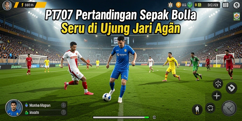 Tampilan menarik dari pertandingan sepak bola di PT707.