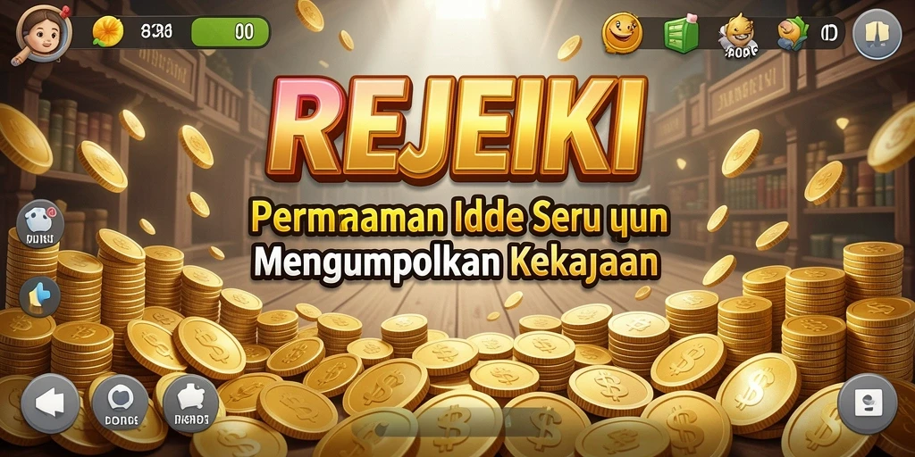 Tampilan gameplay REJEKI dengan grafis menawan dan mekanisme idle.