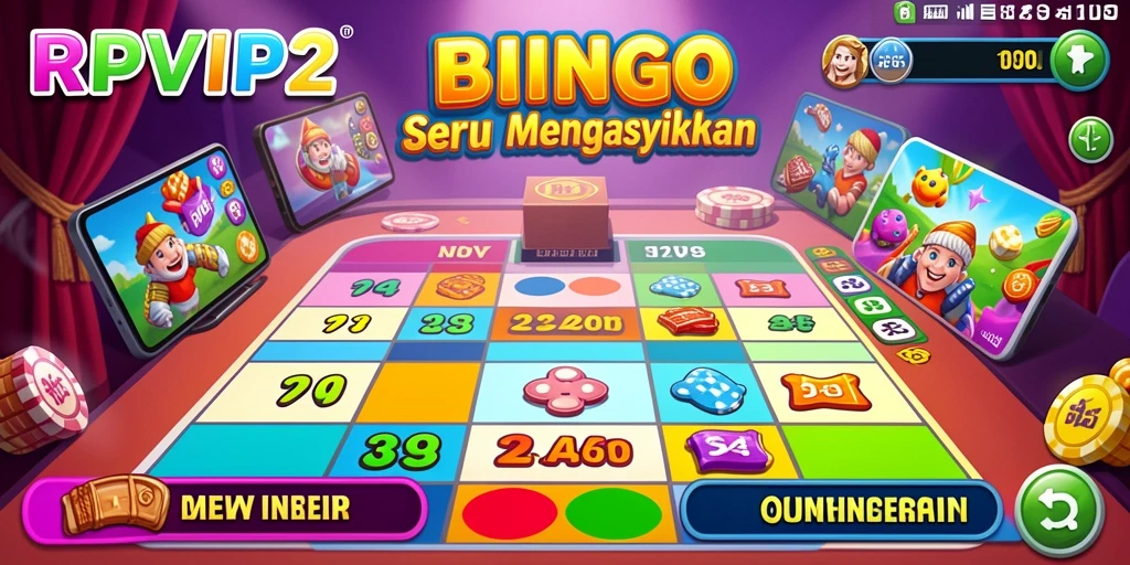 Tampilan screenshot RPVIP2 menampilkan momen seru saat bermain Bingo.