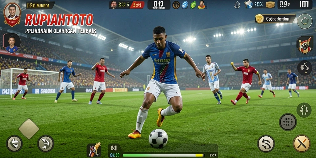 Screenshot gameplay RUPIAHTOTO dengan aksi olahraga seru.