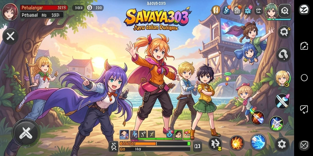 Gameplay menakjubkan SAVAYA303 dengan karakter Anime yang ikonik.